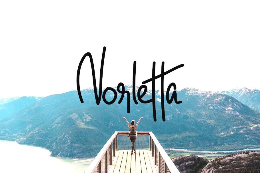 Пример шрифта Norletta #1
